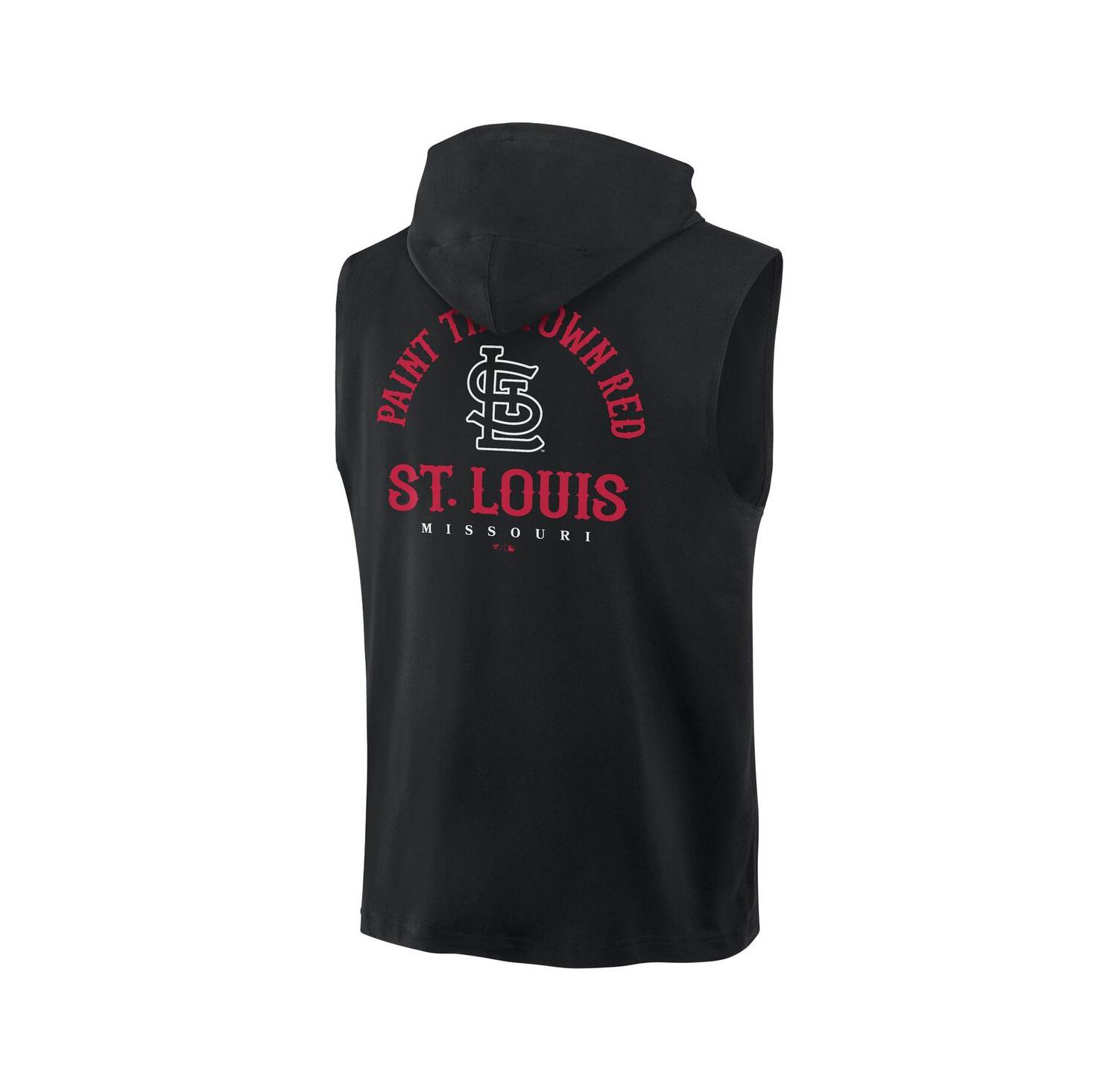 Men's Black St. Louis Cardinals Fire Speed Sleeveless Pullover Hoodie