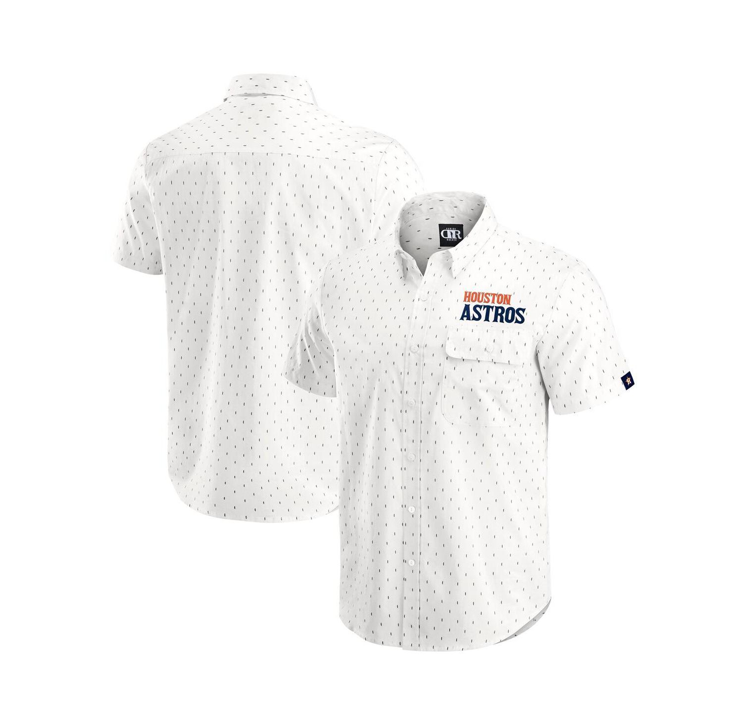 Darius Rucker Collection by Men's Cream Houston Astros Printed Button-Down Shirt