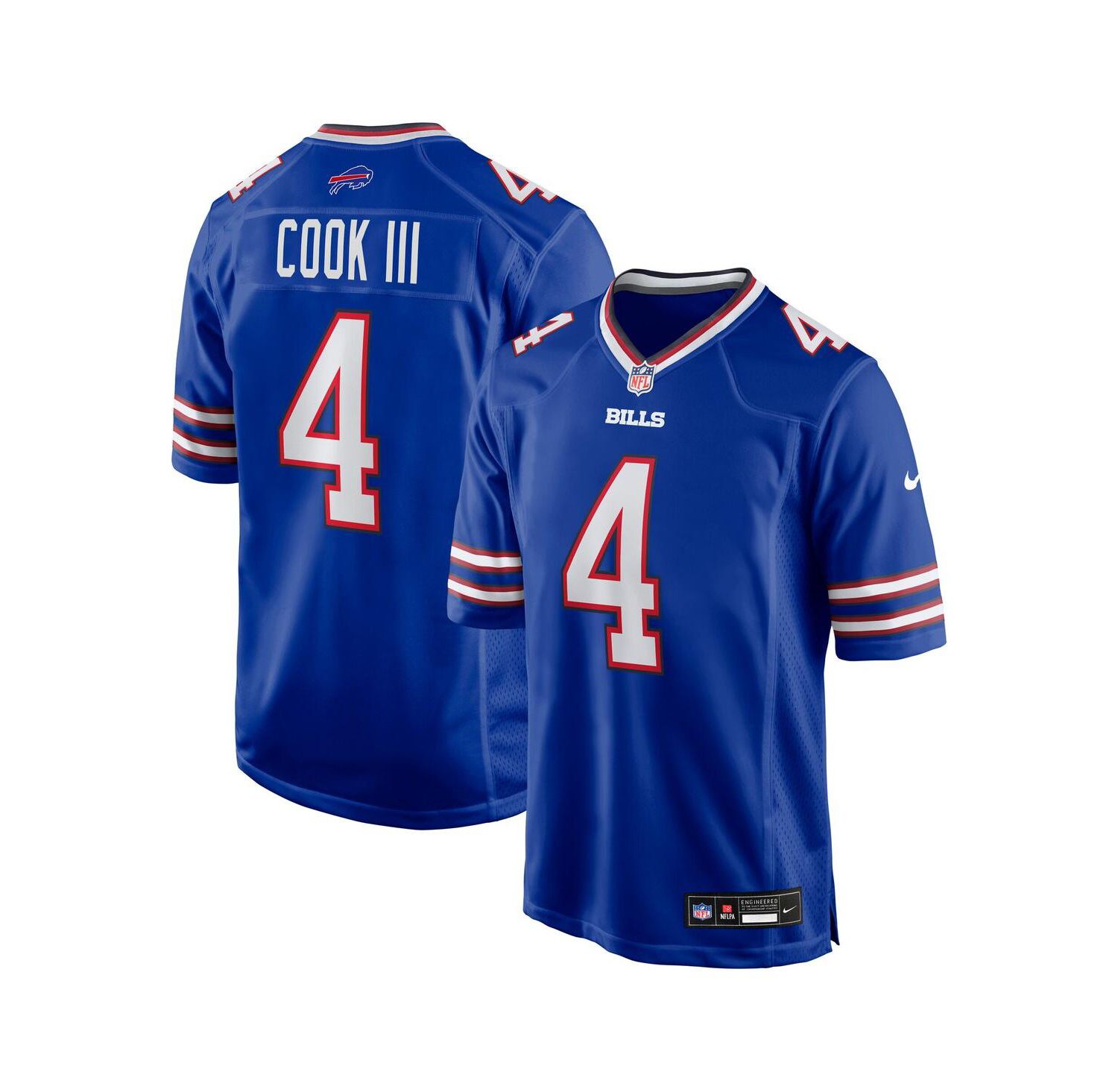 Men's James Cook III Royal Buffalo Bills Team Game Jersey