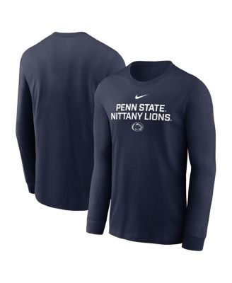 Nike - Men's Navy Penn State Nittany Lions 2025 Sideline Performance Long Sleeve T-Shirt