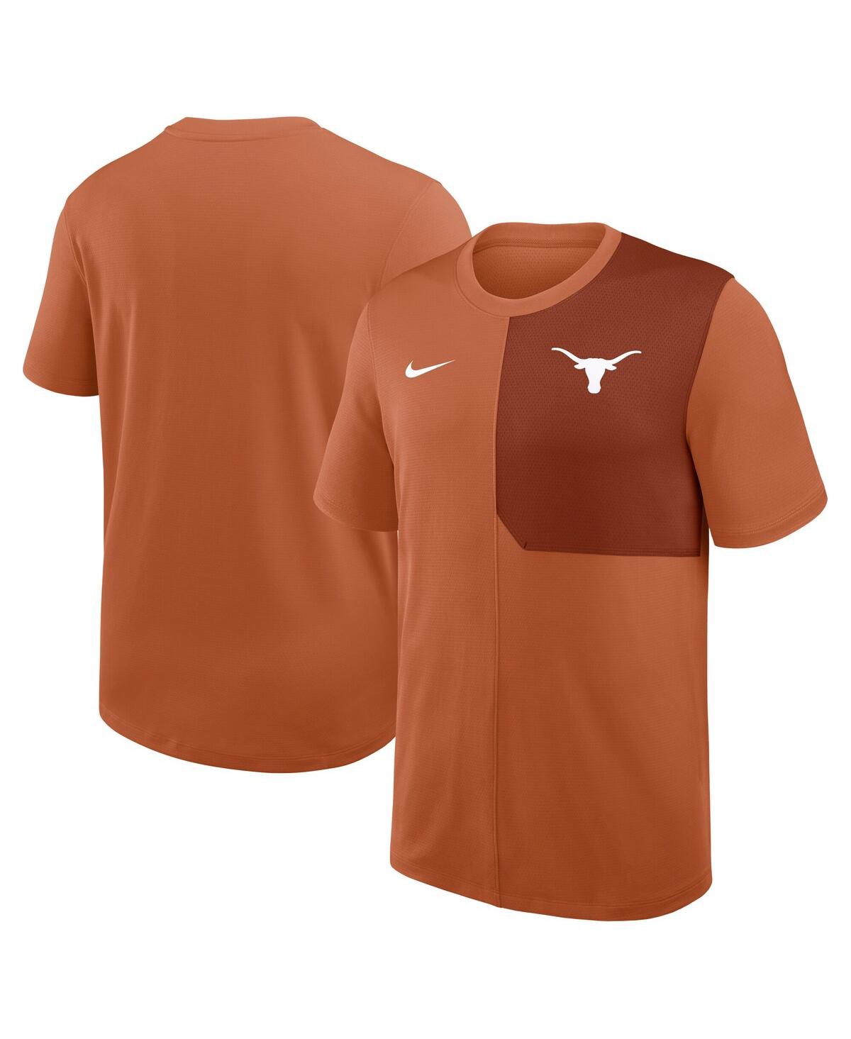 Men's Texas Orange Texas Longhorns 2025 Sideline Uv Performance Coach T-Shirt - Burnt Orange