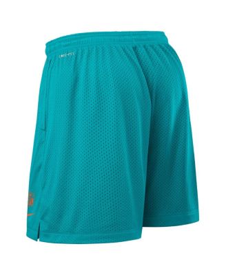Men's Aqua Miami Dolphins Sideline Reversible Performance Shorts