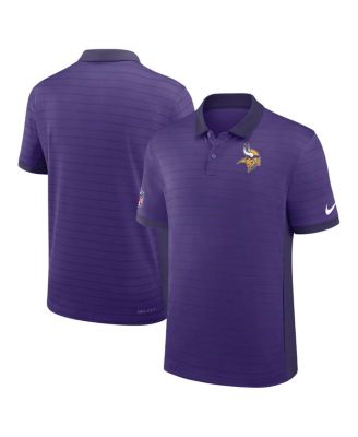 Nike - Men's Purple Minnesota Vikings Sideline Victory Stripe Performance Polo Shirt