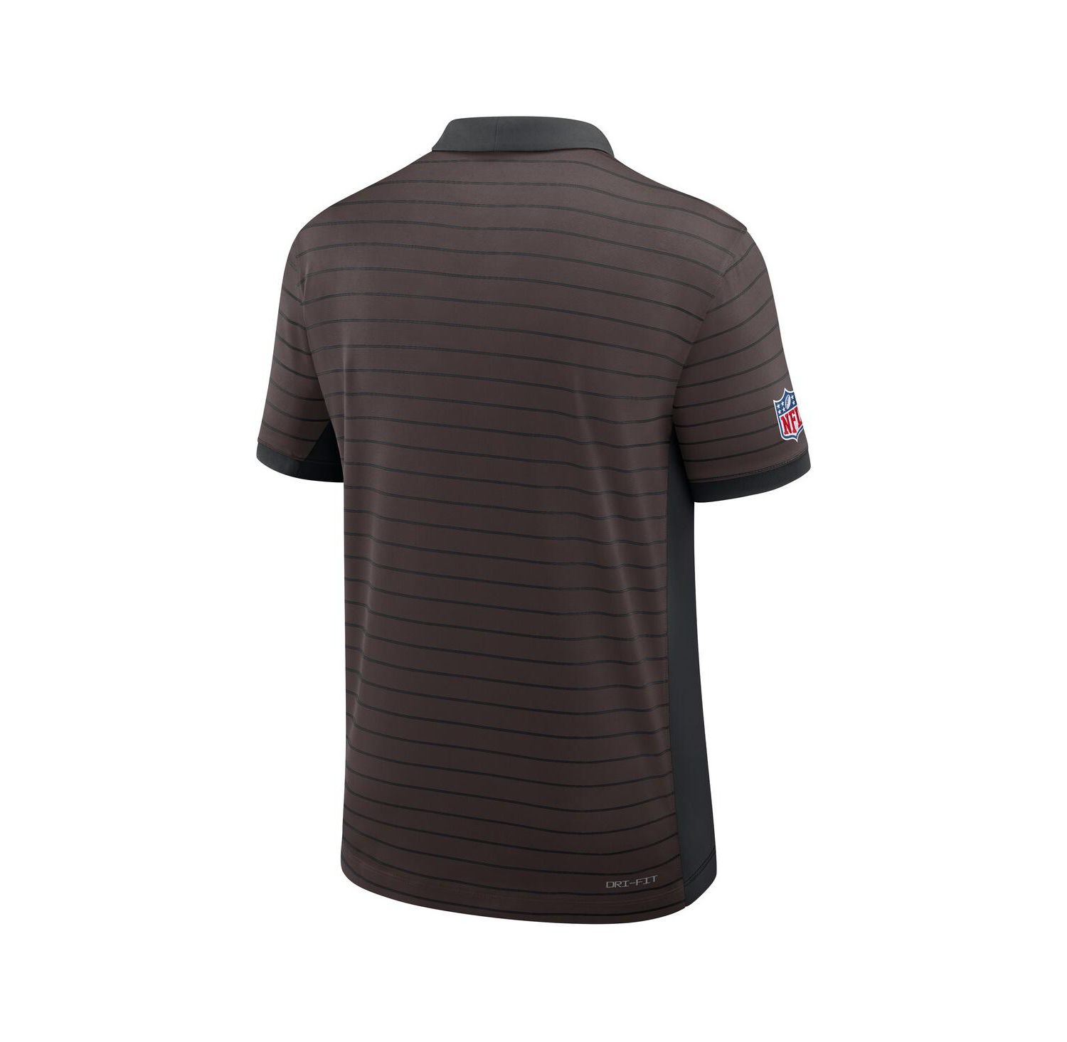 Men's Brown Cleveland Browns Sideline Victory Stripe Performance Polo Shirt