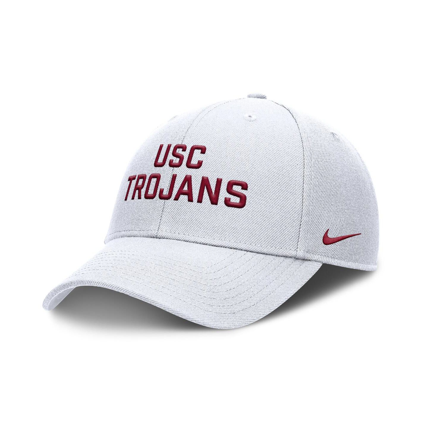 Мужская кепка Nike White USC Trojans Rise Practice Adjustable Hat — фото 1