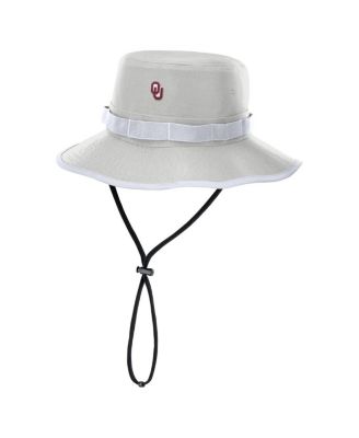 Nike - Men's Gray Oklahoma Sooners 2025 Sideline Apex Boonie Performance Bucket Hat