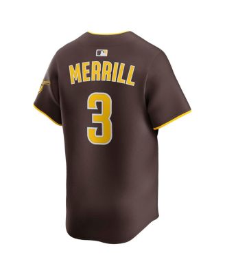 Men's Jackson Merrill Brown San Diego Padres Road Limited Jersey