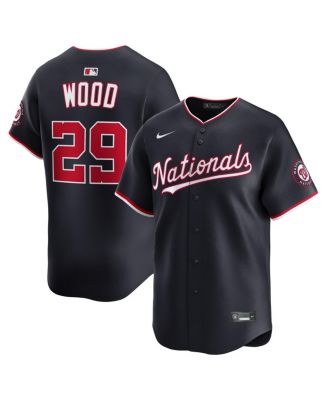 Nike - Men's James Wood Navy Washington Nationals Alternate Limited Jersey