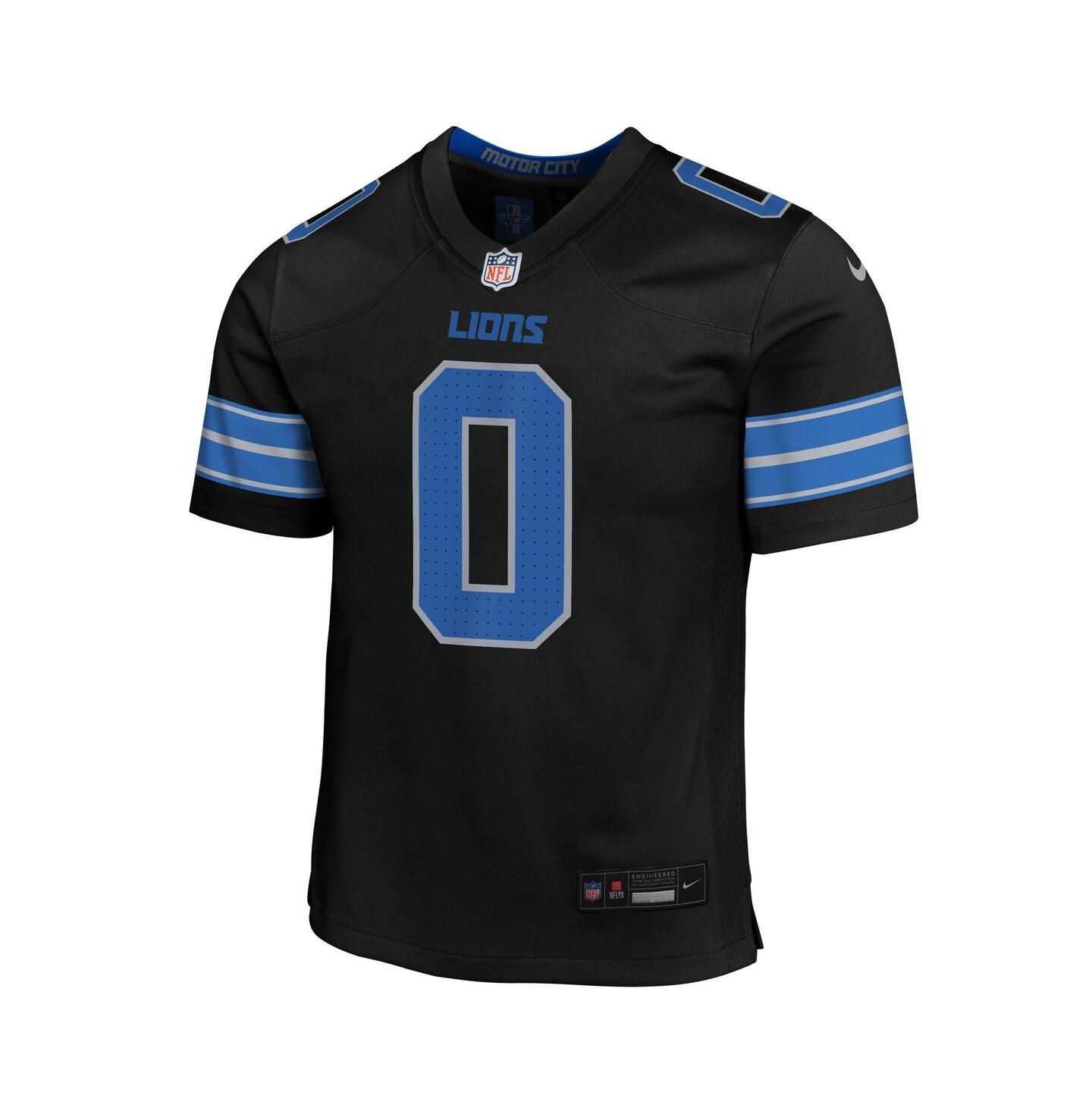 Детское джерси Nike Jahmyr Gibbs Detroit Lions Alternate Game, Black — фото 2
