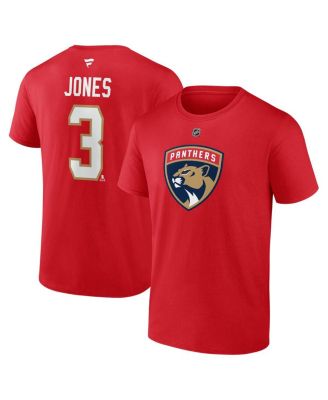 Fanatics - Men's Seth Jones Red Florida Panthers Authentic Stack Name Number T-Shirt