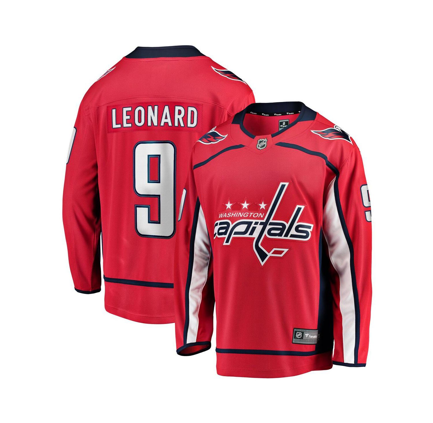 Men's Ryan Leonard Red Washington Capitals Home Breakaway Jersey