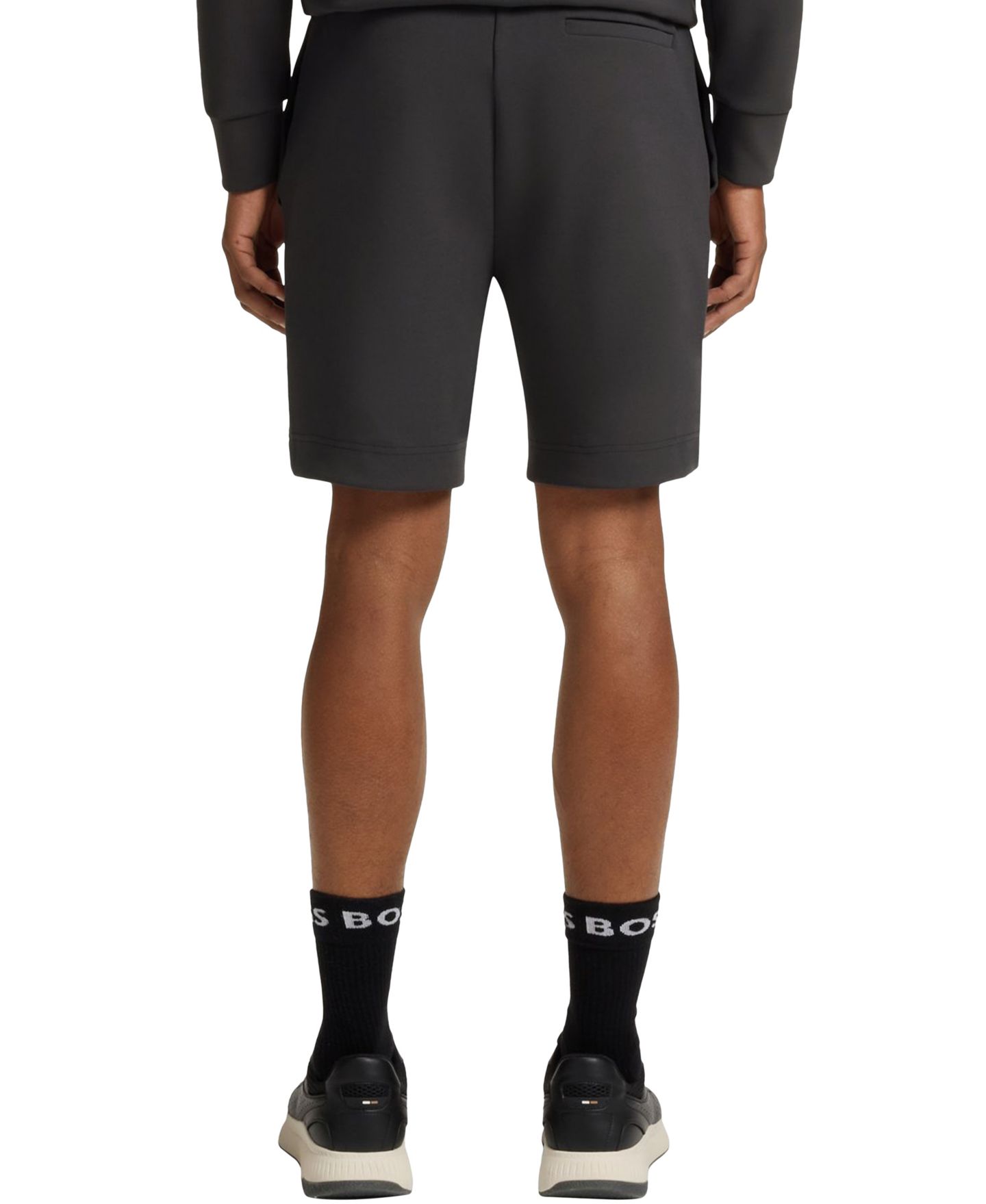 Мужские шорты Hugo Boss Cotton-Blend Stripe Detail, цвет: Тёмный серый — фото 3