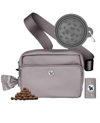 3-in-1 Dog Walk Bag & Travel Bowl with Matching Planet-Safe Dog Poop Bags