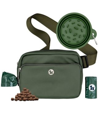 3-in-1 Dog Walk Bag & Travel Bowl with Matching Planet-Safe Dog Poop Bags