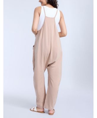 Women's Sleeveless Relaxed Fit Maternity Jumpsuit