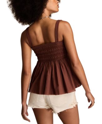 Women's Smocked Lace Tank Top