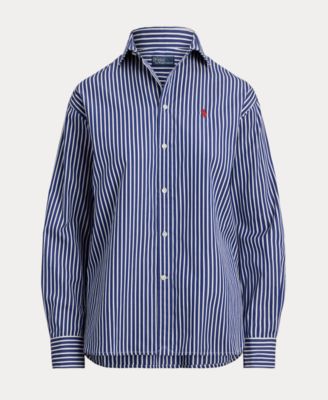 Women's Relaxed-Fit Striped Cotton Shirt