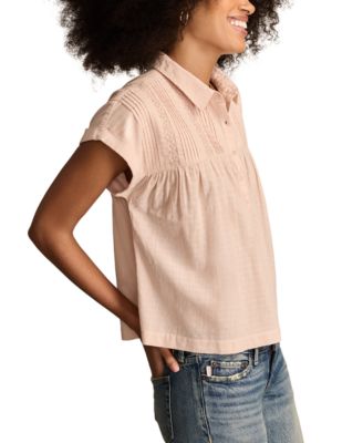 Women's Collared Peplum Tunic Top