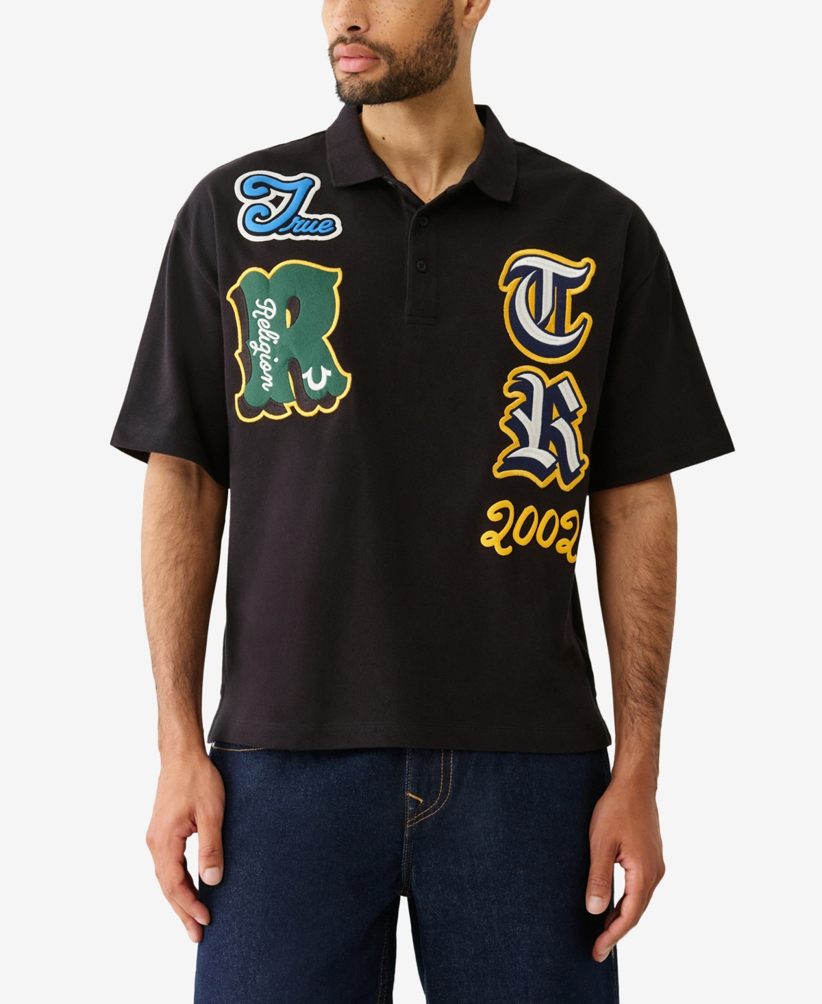 Men's Short Sleeve Overt Patch Polo Shirt - Optic white