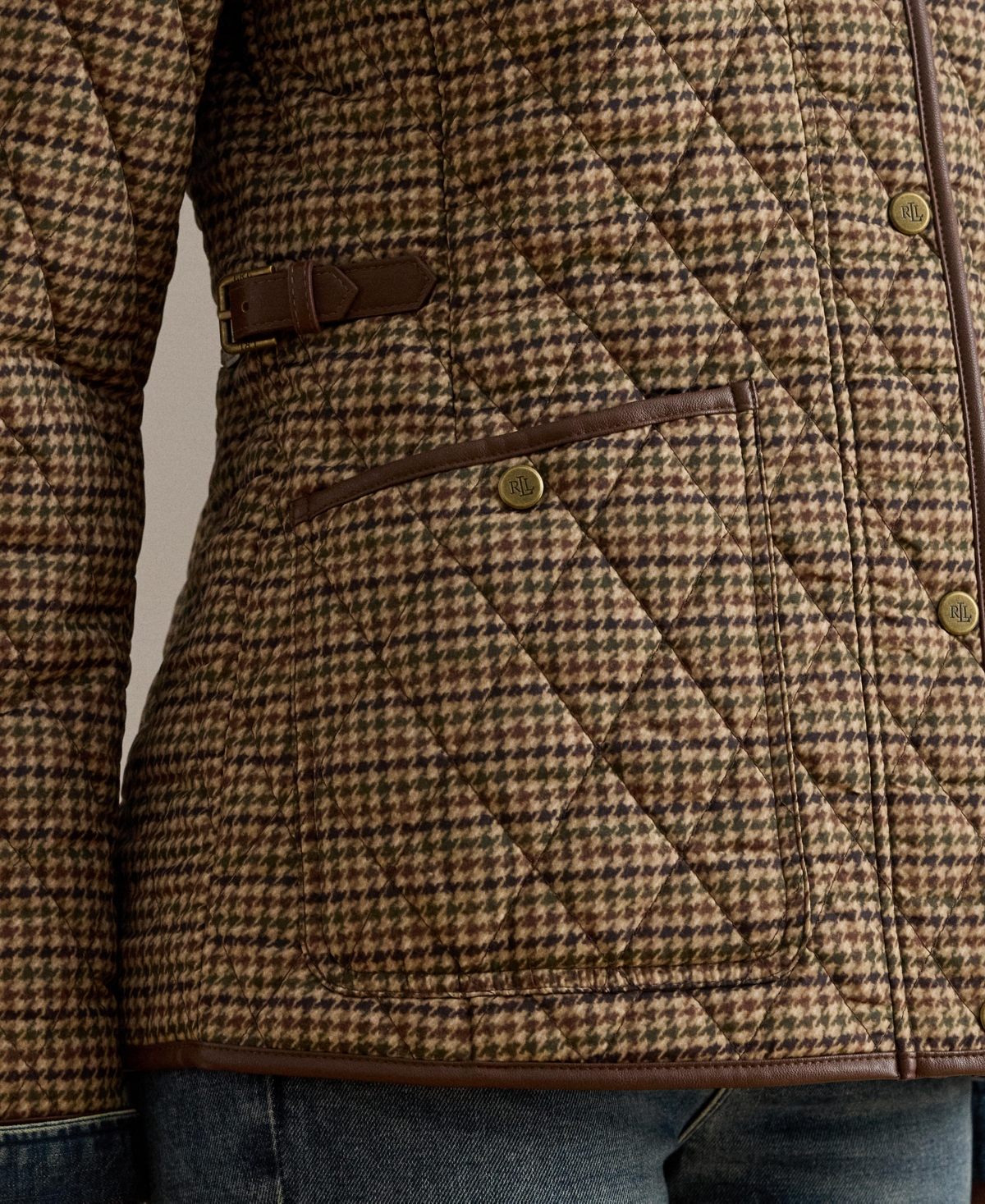 Ralph Lauren Women's Quilted Velboa-lined Coat In Brown