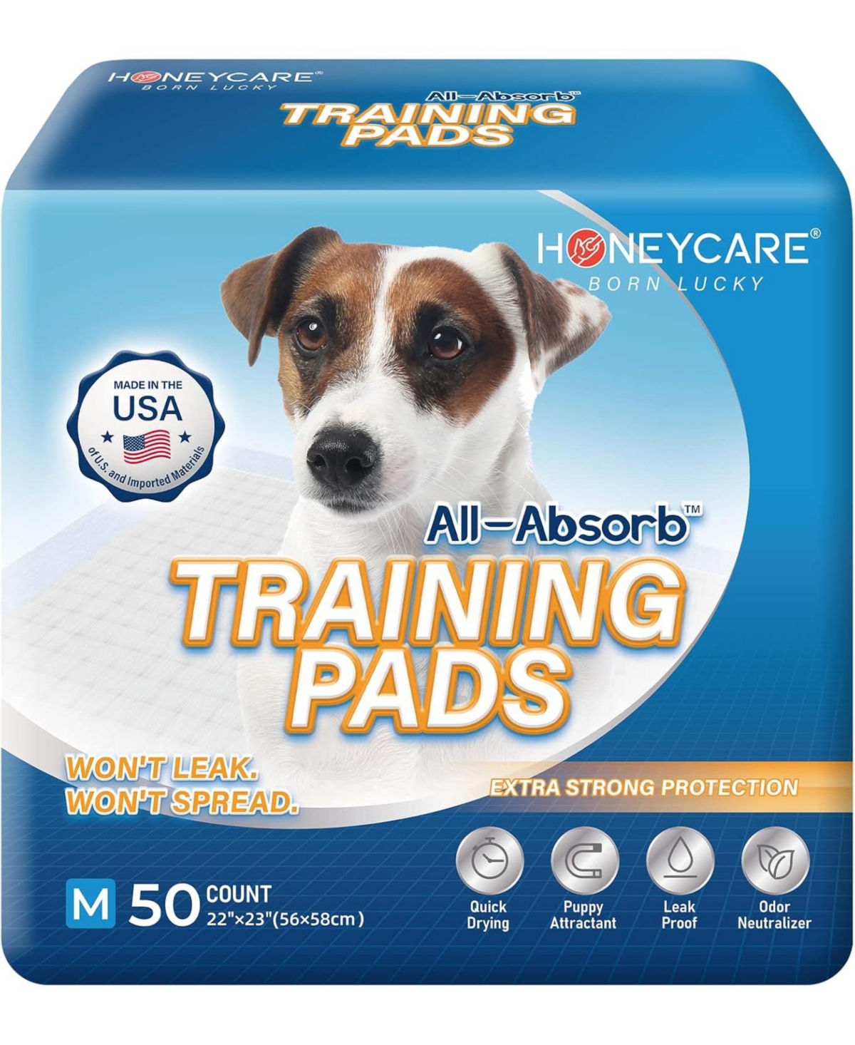 All-Absorb, Large Dog and Puppy Training Pads, Ultra Absorbent and Odor Eliminating, Leak-Proof 5-Layer Potty Training Pads with Quick-Dry S