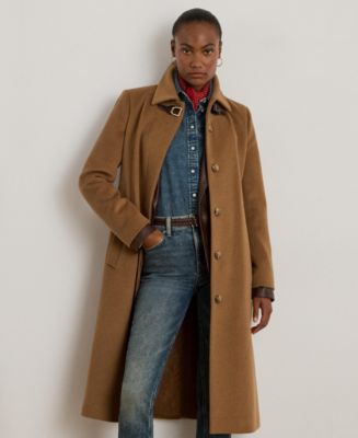 Lauren Ralph Lauren Women's Belted Single-Breasted Wool Coat - Macy's