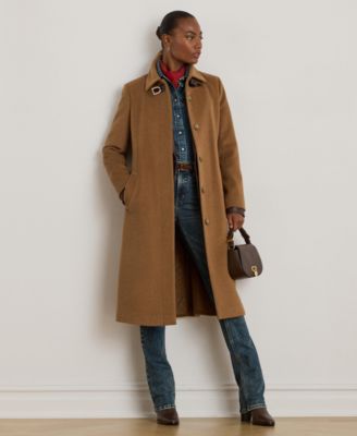 Women's Belted Single-Breasted Wool Coat