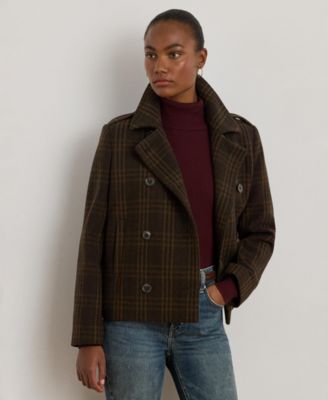 Women's Short Double-Breasted Wool Coat