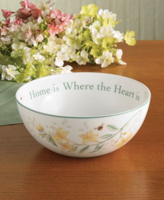 Butterfly Meadow Serving Bowl, Home Is Where the Heart Is