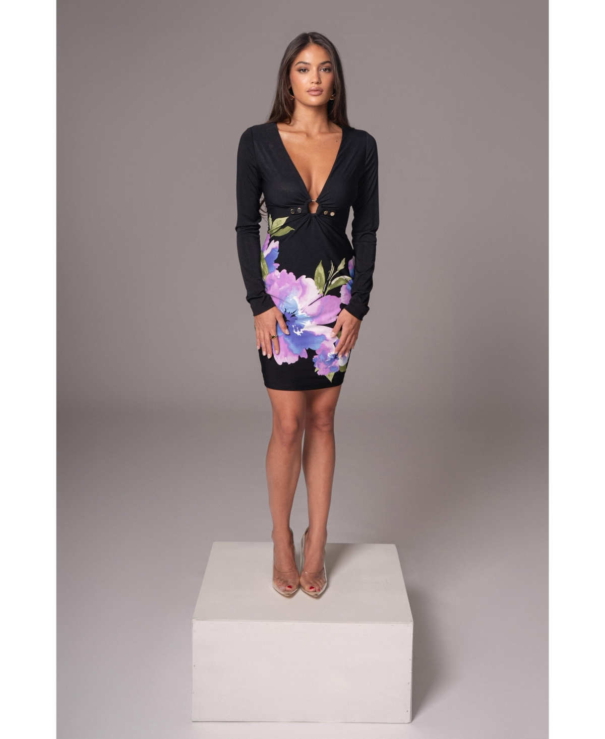 Women's Print Exotic Flower Dress - Floral