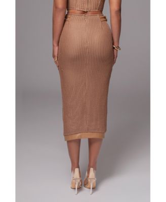 Women's Textured Mystique Midi Skirt