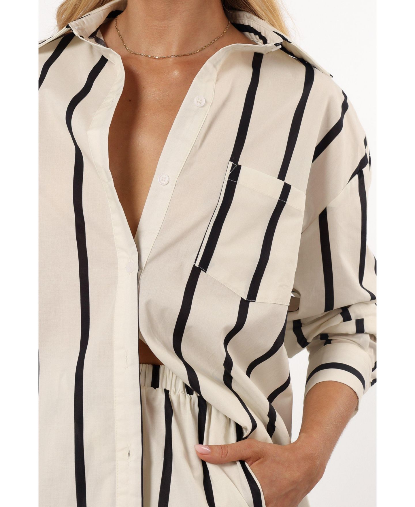 Женская рубашка Petal and Pup Silvia Button Down, цвет: Белый — фото 4