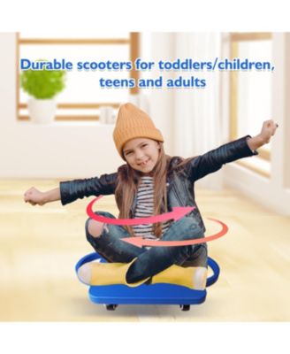 Floor Gym Scooter Board with Handles, Sitting Scooter for Kids Indoor Play, Fun Scoot Board  (Several Colors Available)