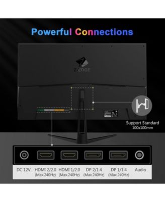 27 inch 1920 x 1080 Full HD 240Hz 1ms Flat Panel IPS Gaming Monitor, FreeSync, Low Blue Light, Support Wall Mount