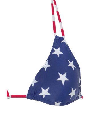Women's American Flag Triangle Bikini Swimsuit Top Bra Sizing