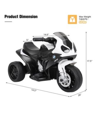6V Kids 3 Wheels Riding BMW Licensed Electric Motorcycle