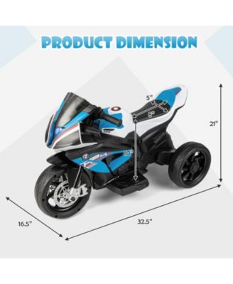 12V Licensed BMW Kids Motorcycle Ride-On Toy for 37-96 Months Old Kids