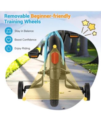 Kids Bike 16-Inch Children Training Bicycle with 2 Brake for 3-8 Years Old