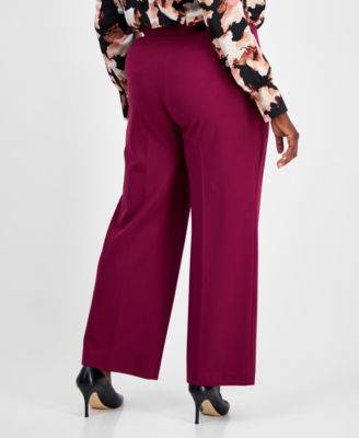 Plus Size Pull-On Wide-Leg Pants