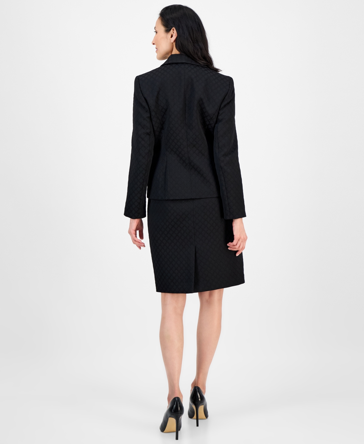 Le Suit Women's Shawl-collar Jacket & Pencil Skirt Suit In Black