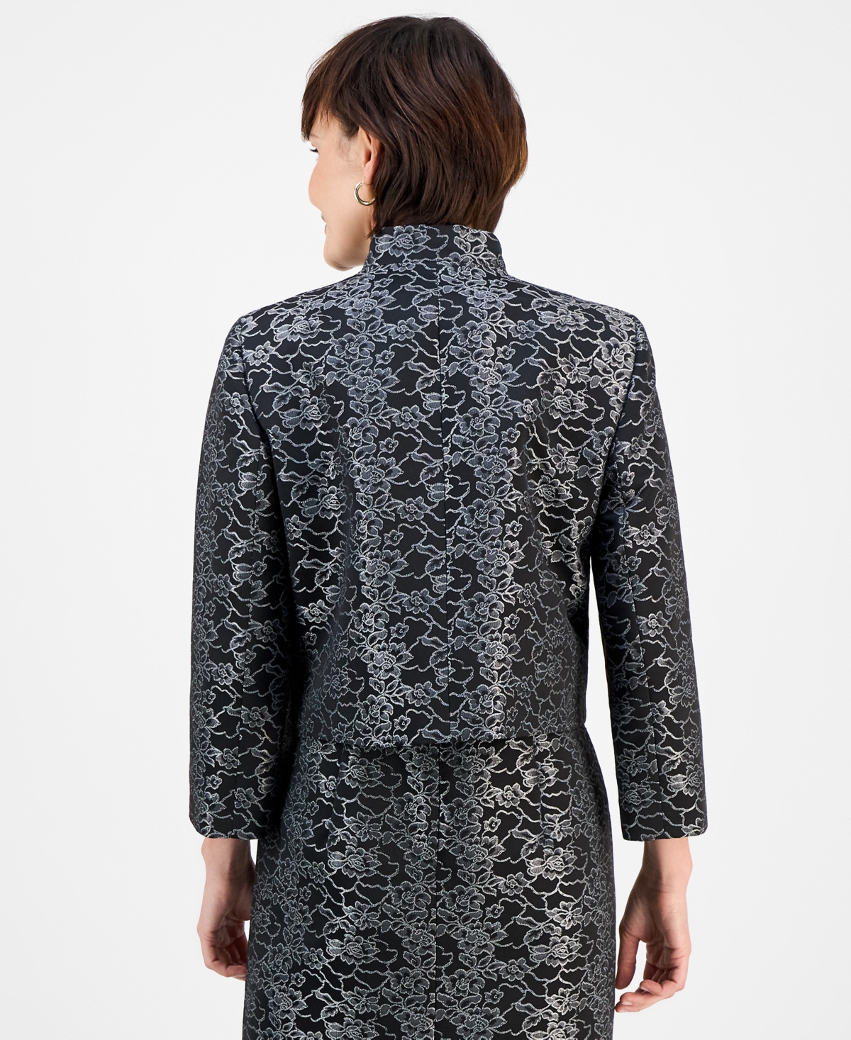 Le Suit Women's Open-front Jacket & Sleeveless Dress Suit Set In Multi