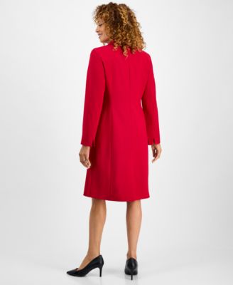 Women's Topper Jacket & Sleeveless Dress Suit Set, Regular & Petite