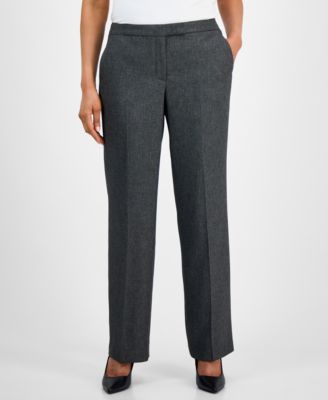 Women's Notched Collar Wide-Leg Pantsuit Set, Regular & Petite