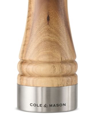 Camden Acacia Wood Stainless Steel Salt & Pepper Mill Gift Set