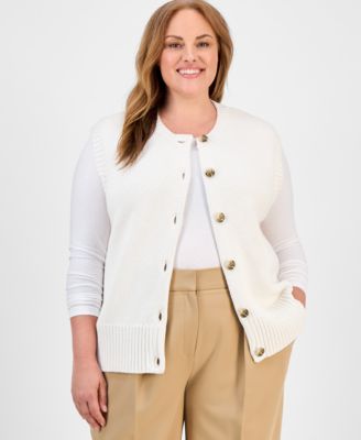 Anne Klein - Plus Size Cardigan Sweater