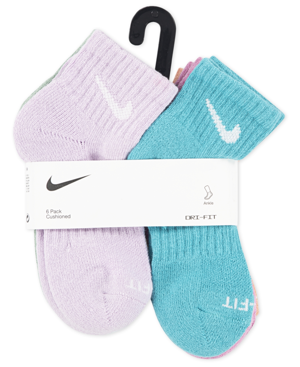 Nike Little Kids' 6-pk. Ankle Socks In Multi