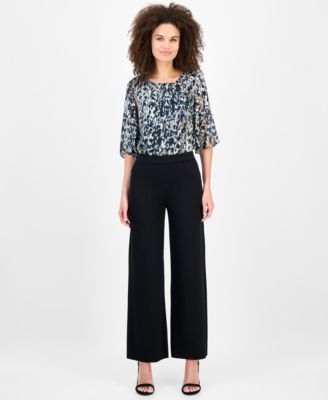 Anne Klein - Women's Knit Wide-Leg Pants