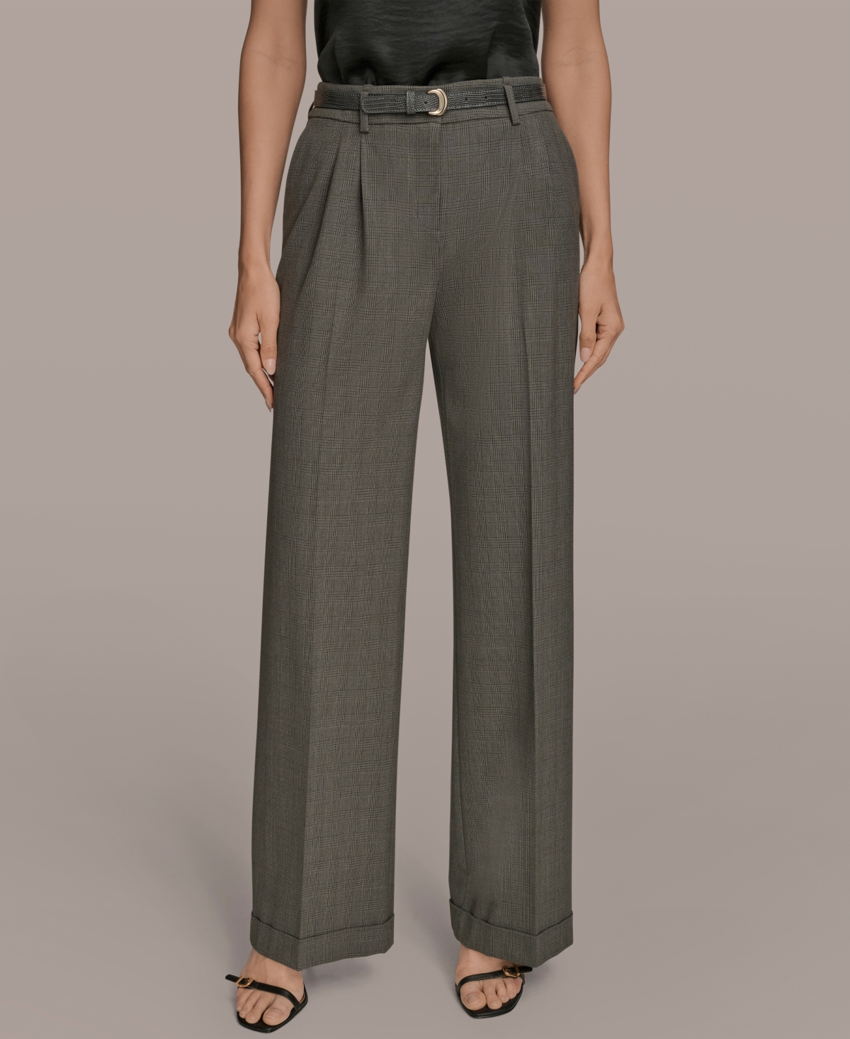 Donna Karan Women's Belted Wide-leg Pants