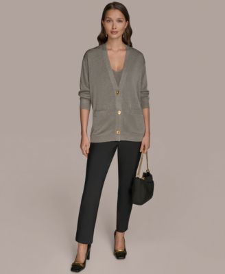 Donna Karan New York Women's Long-Sleeve Metallic Three