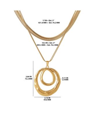 Layered Spiral Pendant Necklace